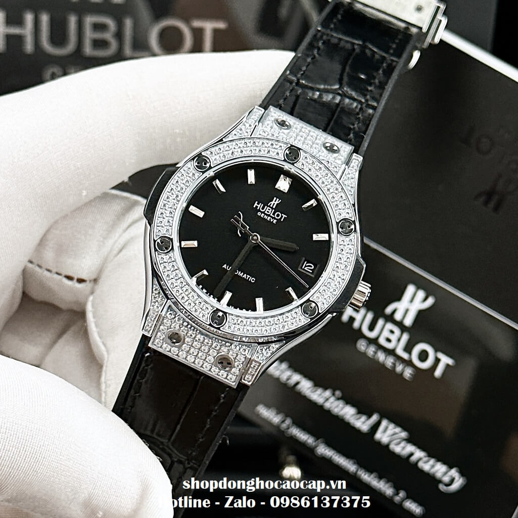 Đồng Hồ Hublot Classic Fusion Automatic Nữ Màu Đen 34mm - Đính Đá