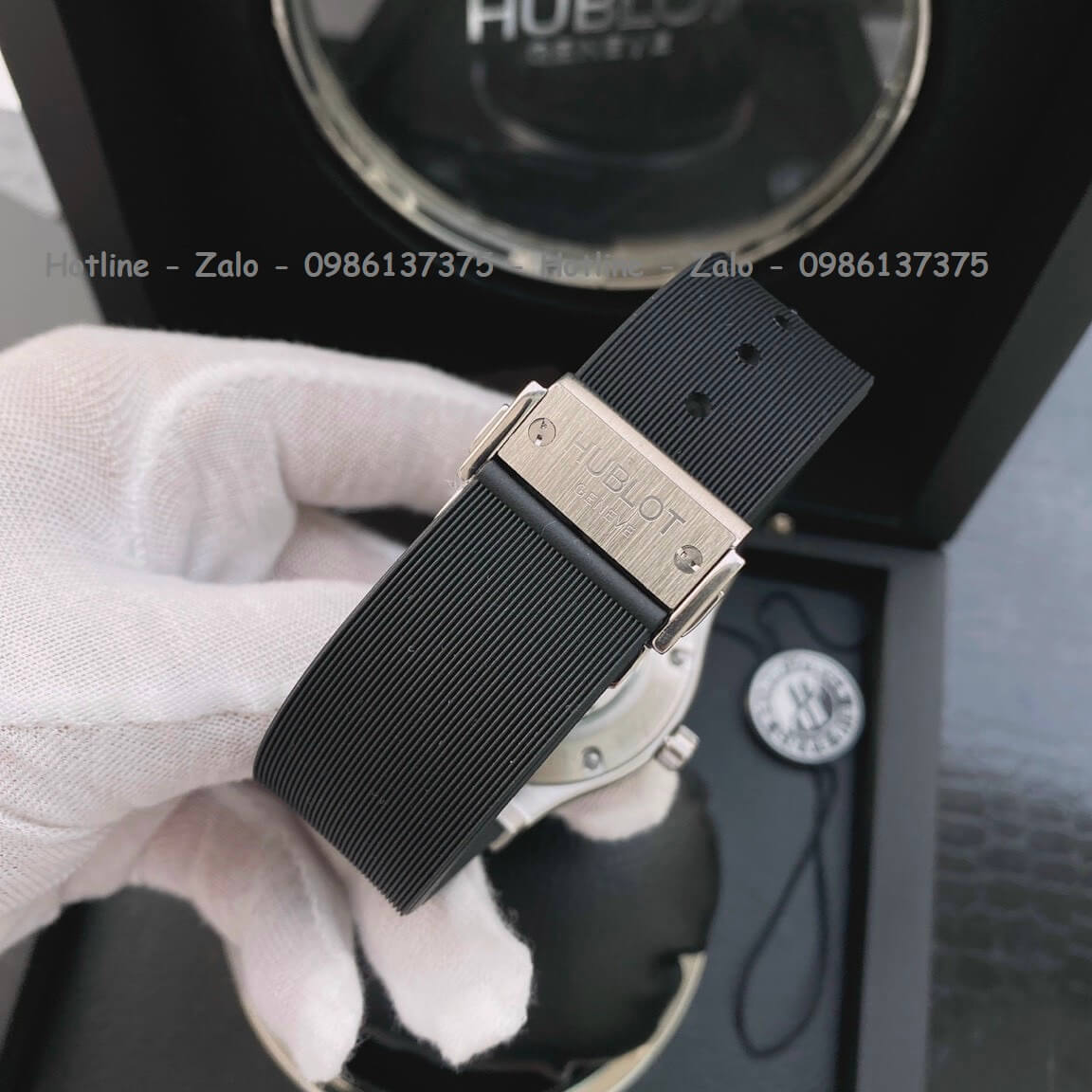 Đồng Hồ Hublot Automatic Siêu Cấp Nam Dây Silicon Đen