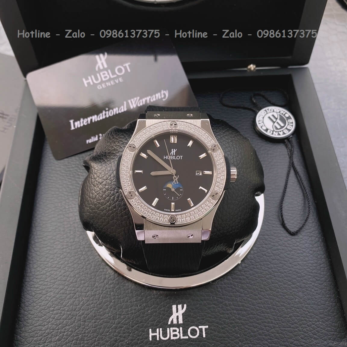 Đồng Hồ Hublot Automatic Siêu Cấp Nam Dây Silicon Đen