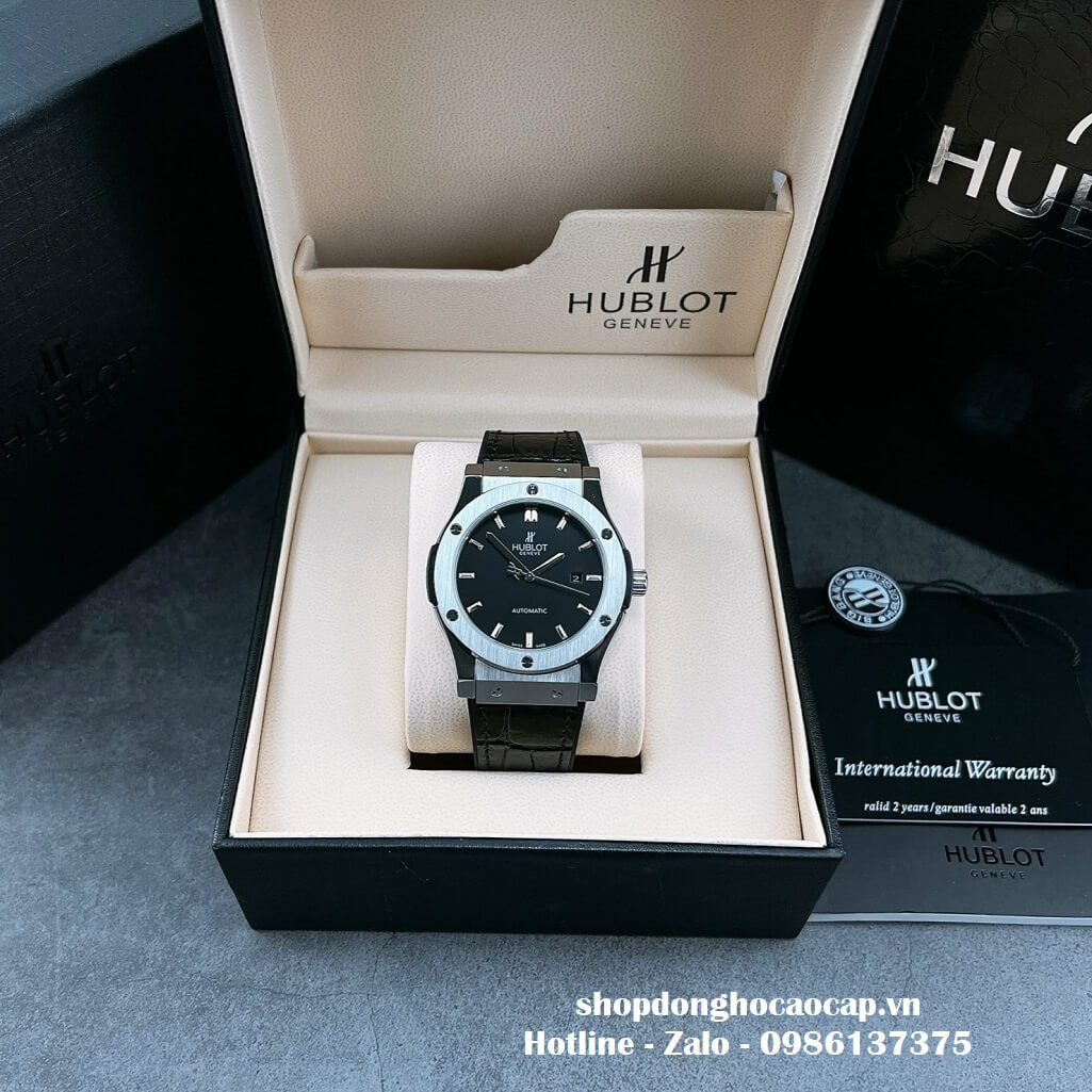 Đồng Hồ Hublot Classic Fusion Automatic Dây Da Silicon Đen 42mm