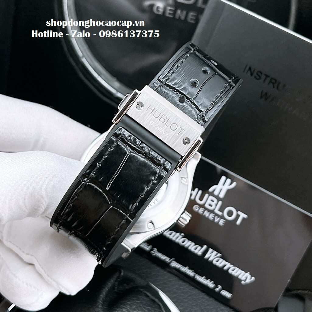 Đồng Hồ Hublot Classic Fusion Automatic Dây Da Silicon Đen 42mm