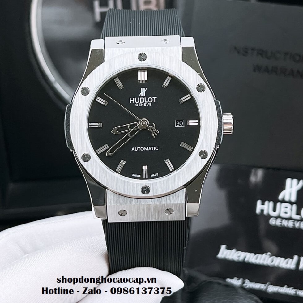 Đồng Hồ Hublot Classic Fusion Automatic Dây Silicon Đen 42mm