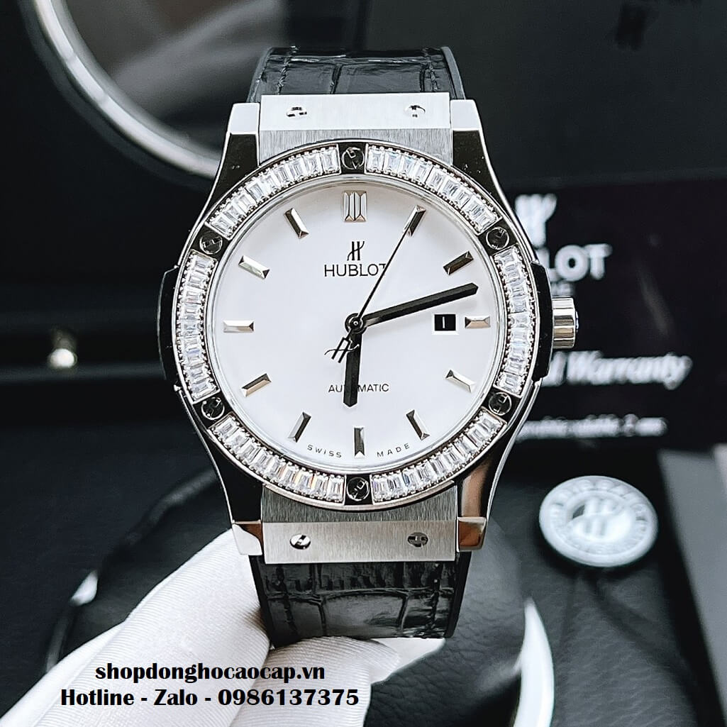 Đồng Hồ Hublot Classic Fusion Automatic Nam Dây Da Silicon Đen 42mm