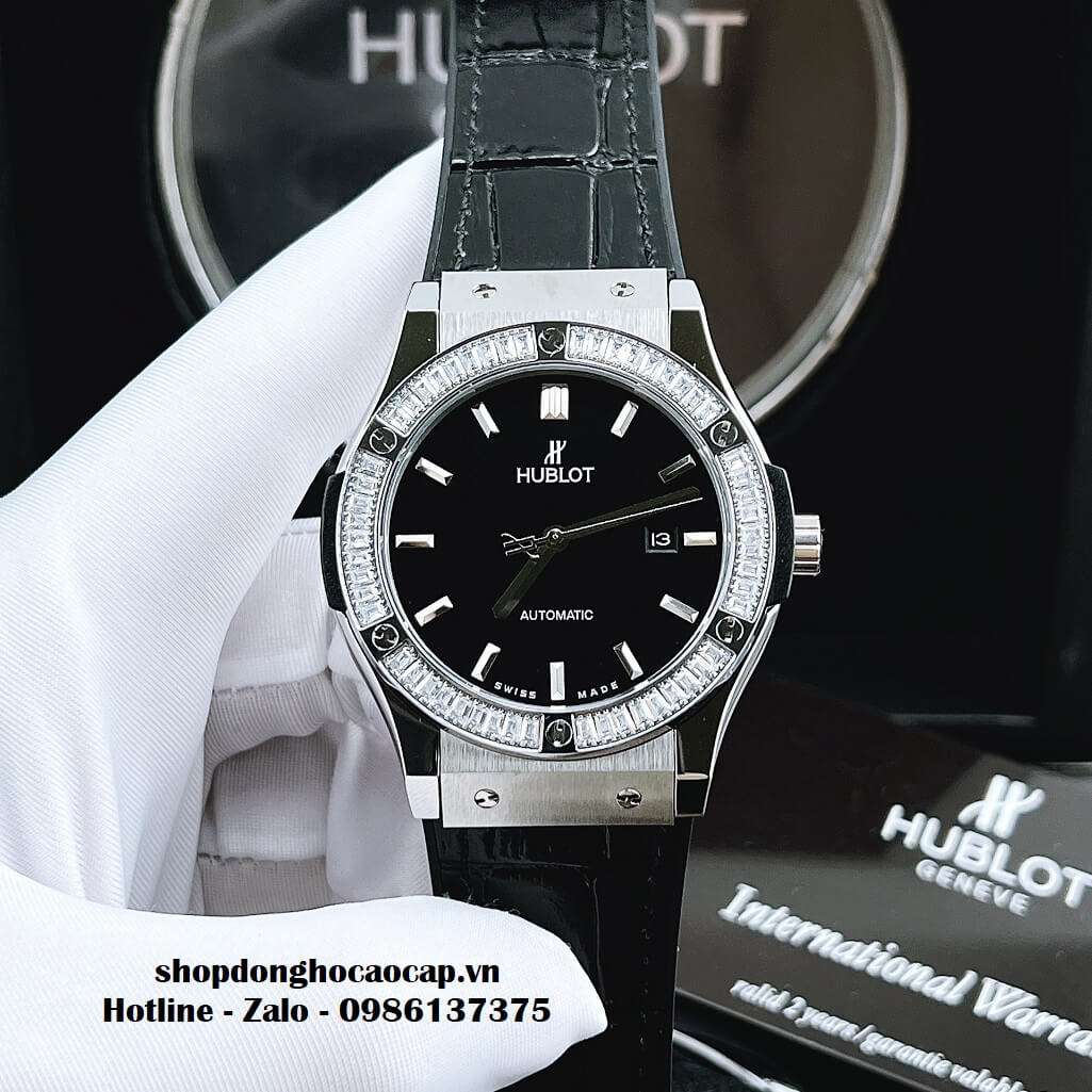 Đồng Hồ Hublot Classic Fusion Automatic Nam Dây Da Silicon Đen 42mm