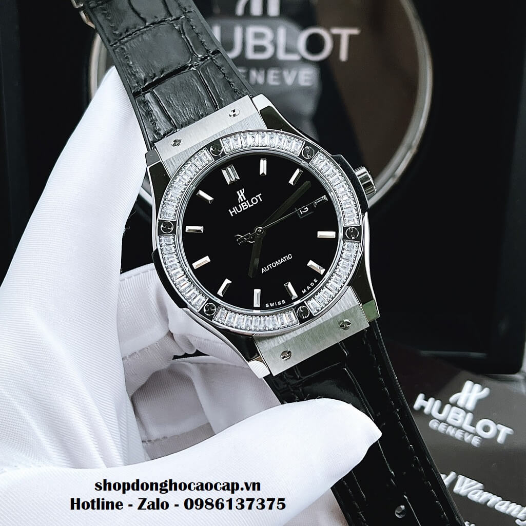 Đồng Hồ Hublot Classic Fusion Automatic Nam Dây Da Silicon Đen 42mm