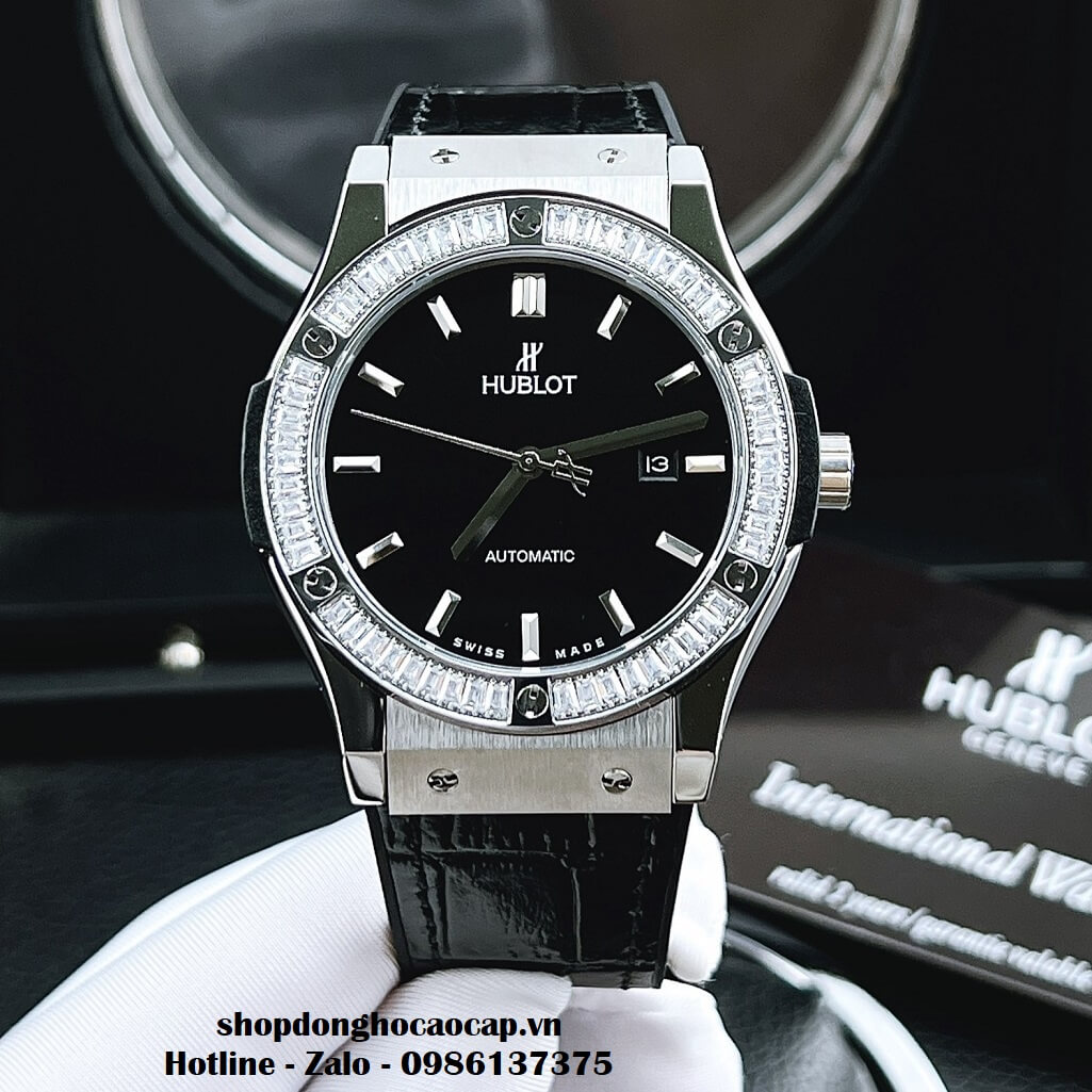 Đồng Hồ Hublot Classic Fusion Automatic Nam Dây Da Silicon Đen 42mm