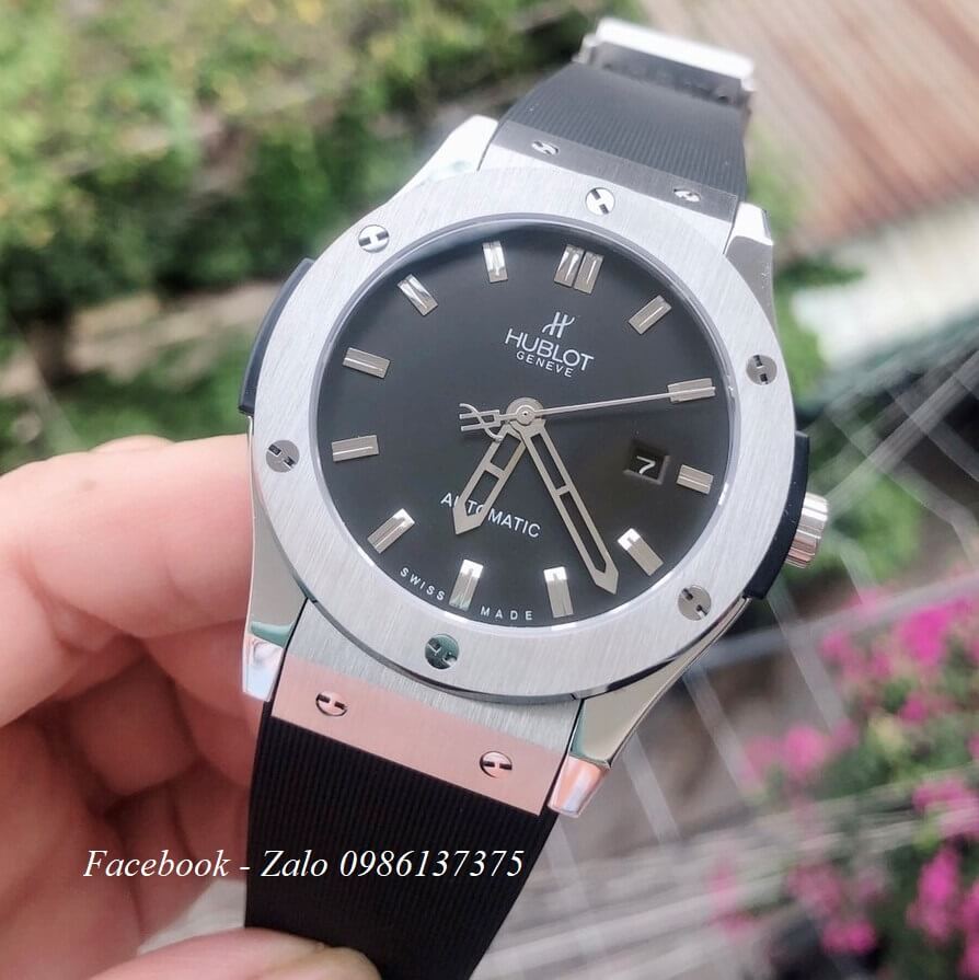 Đồng Hồ Hublot Nam Automatic Silicon Đen 42mm