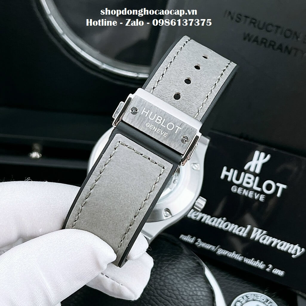 Đồng Hồ Hublot Classic Fusion Automatic Dây Da Silicon Xám 42mm