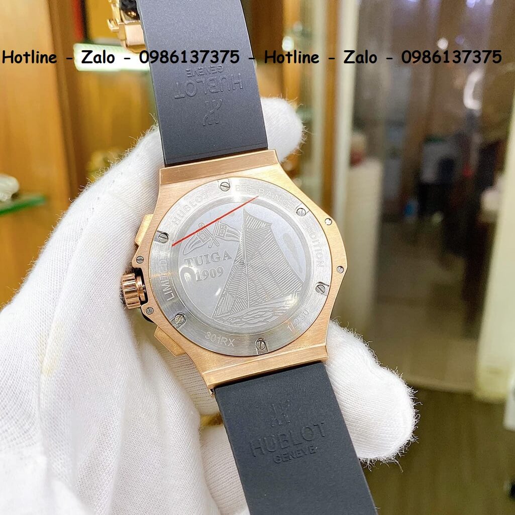Đồng Hồ Hublot Big Bang Diamonds Nam Silicon Đen 44mm