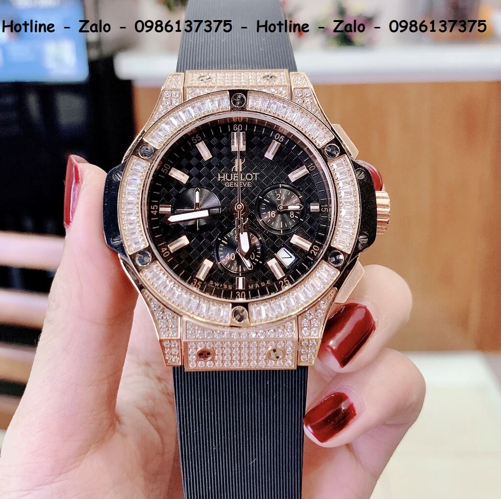 Đồng Hồ Hublot Big Bang Diamonds Siêu Cấp Nam Silicon 44mm