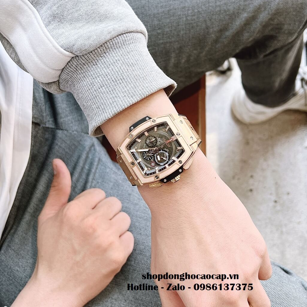 Đồng Hồ Hublot Spirit Of Big Bang Nam Dây Da Nâu Replica 42mm