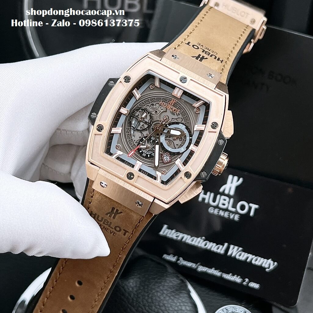 Đồng Hồ Hublot Spirit Of Big Bang Nam Dây Da Nâu Replica 42mm