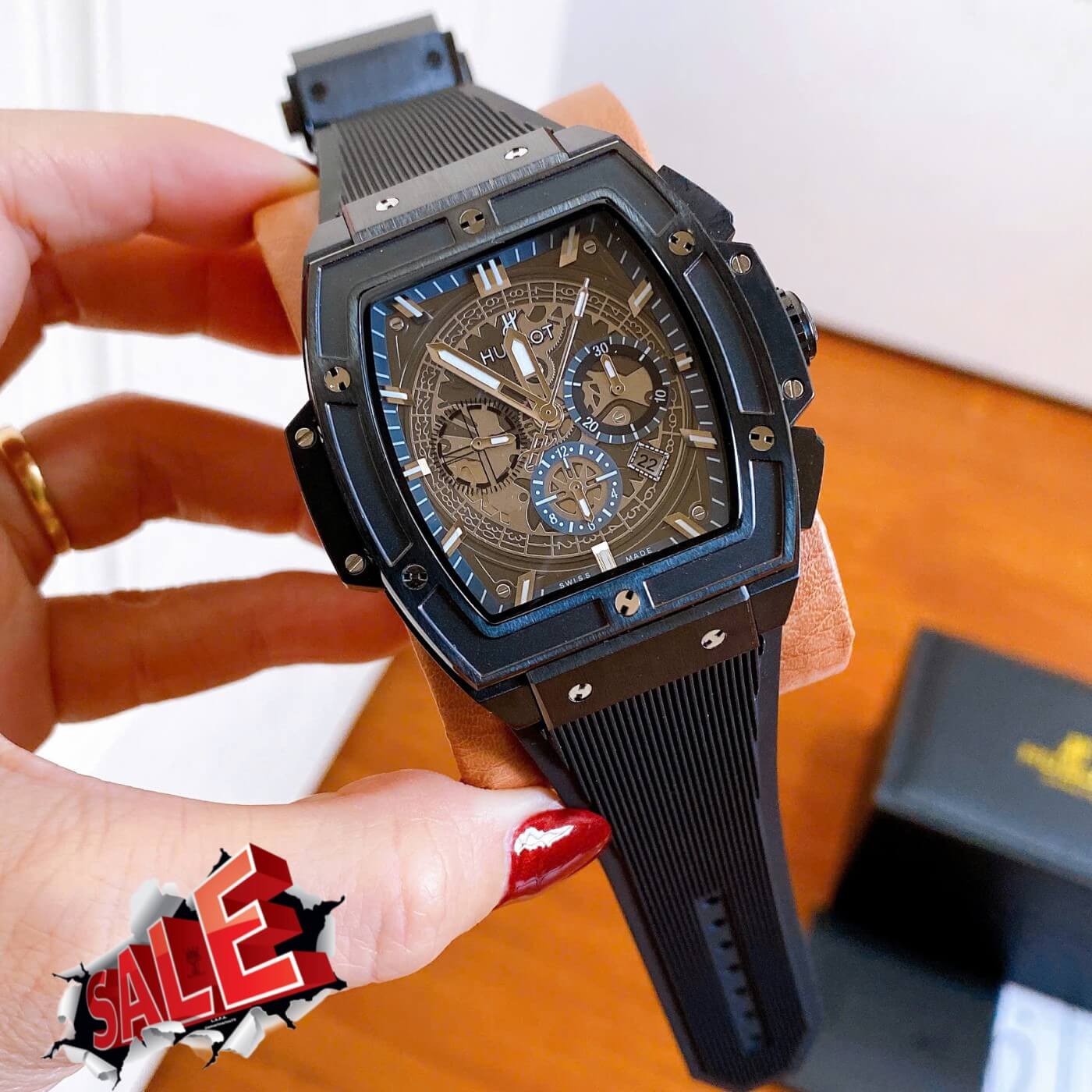 Đồng Hồ Hublot Spirit of Big Bang Dây Cao Su Đen Size 42mm - Hublot Atomatic