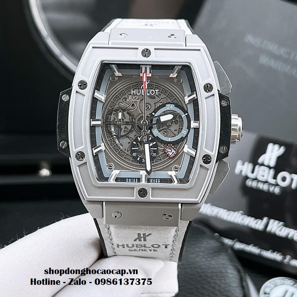 Đồng Hồ Hublot Spirit Of Big Bang Nam Dây Da Xám Replica 42mm