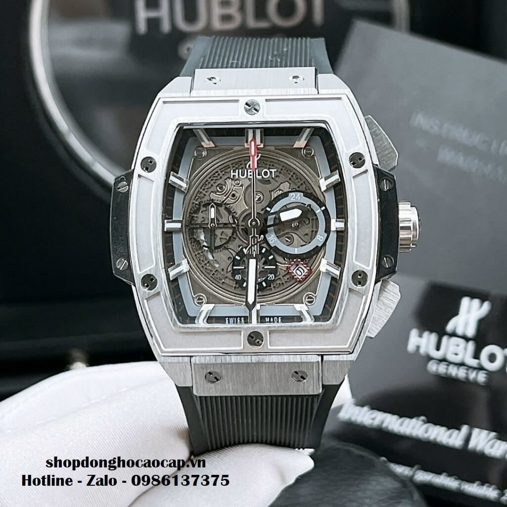 Đồng Hồ Hublot Spirit Of Big Bang Nam Dây Silicon Đen Replica 42mm