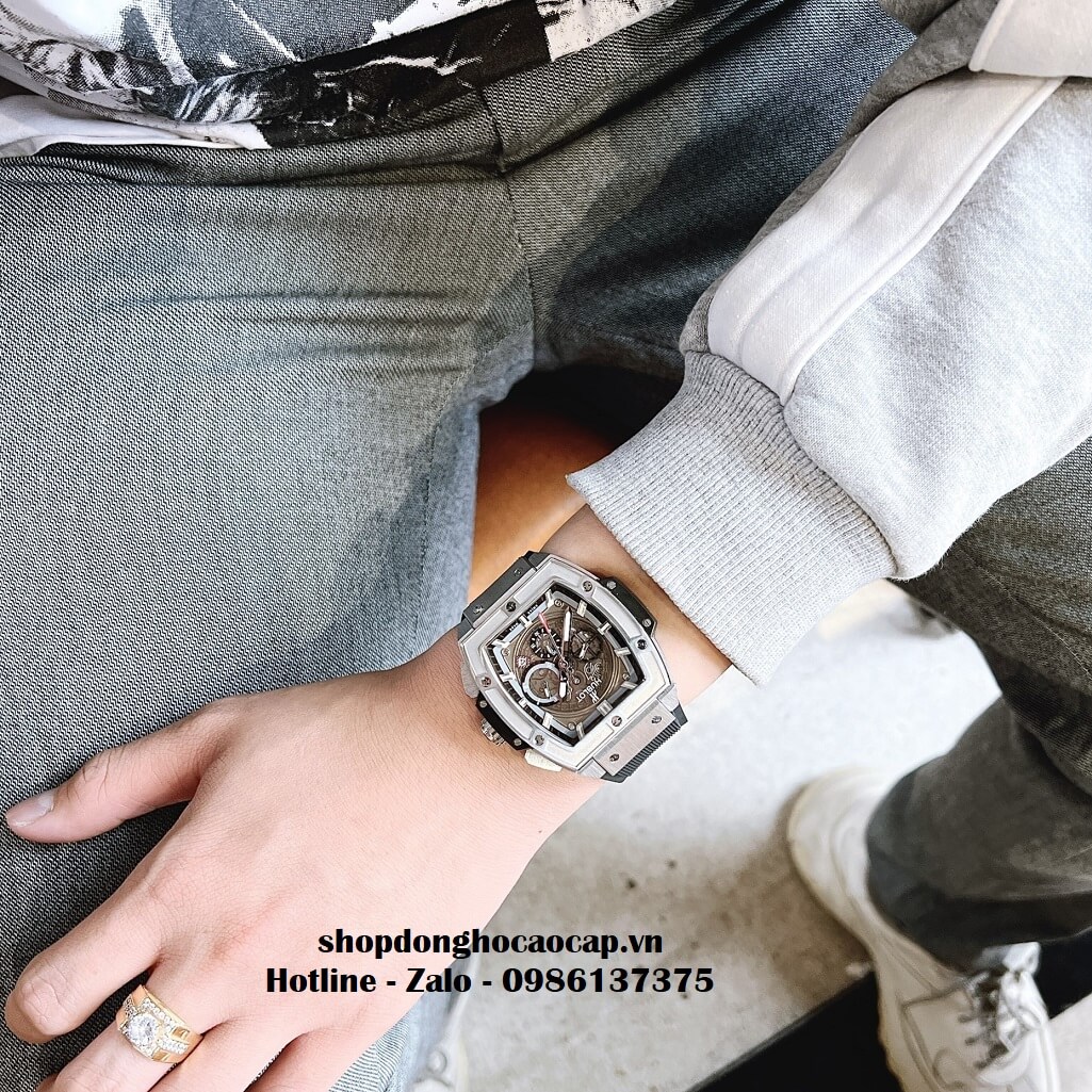 Đồng Hồ Hublot Spirit Of Big Bang Nam Dây Da Đen Replica 42mm