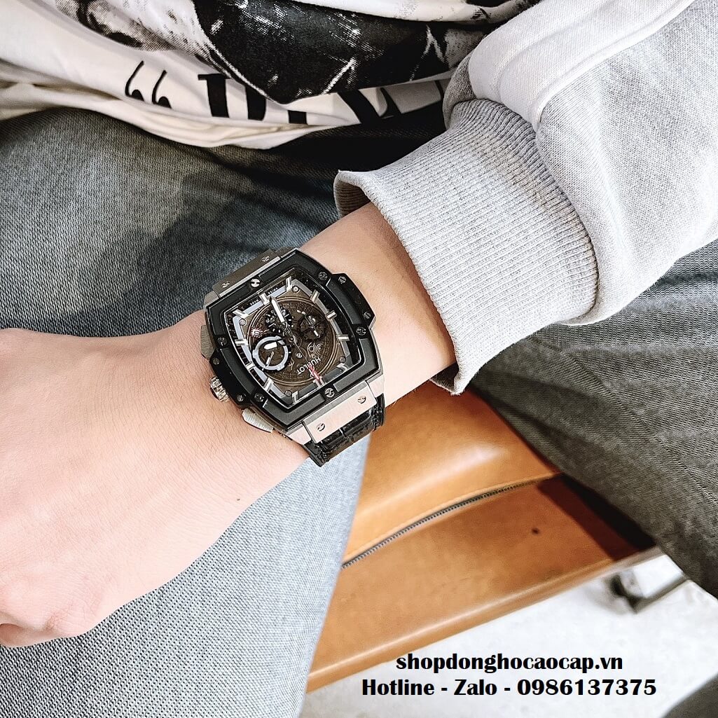 Đồng Hồ Hublot Spirit Of Big Bang Nam Dây Silicon Đen Replica 42mm