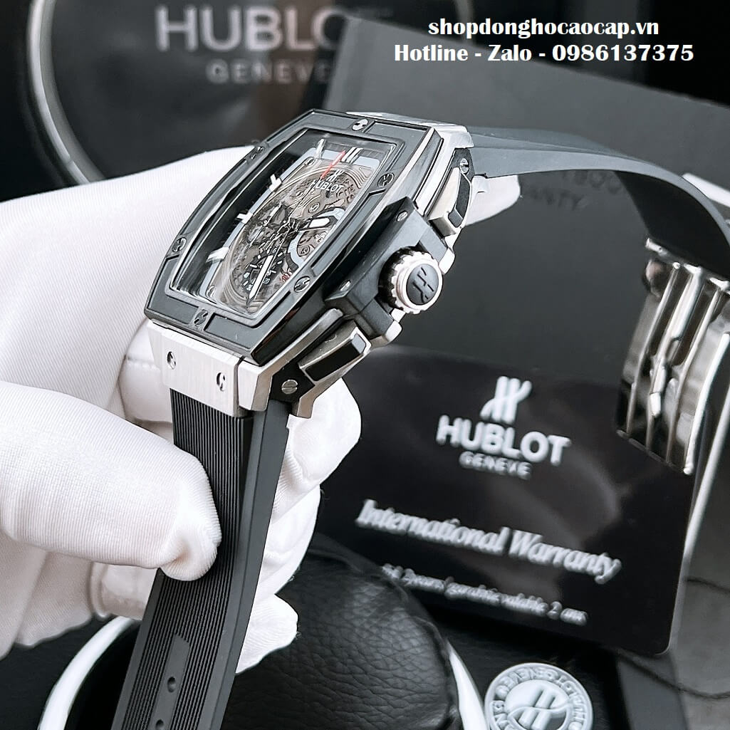 Đồng Hồ Hublot Spirit Of Big Bang Nam Dây Silicon Đen Replica 42mm