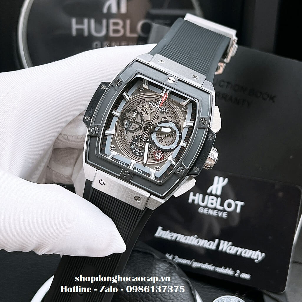 Đồng Hồ Hublot Spirit Of Big Bang Nam Dây Silicon Đen Replica 42mm