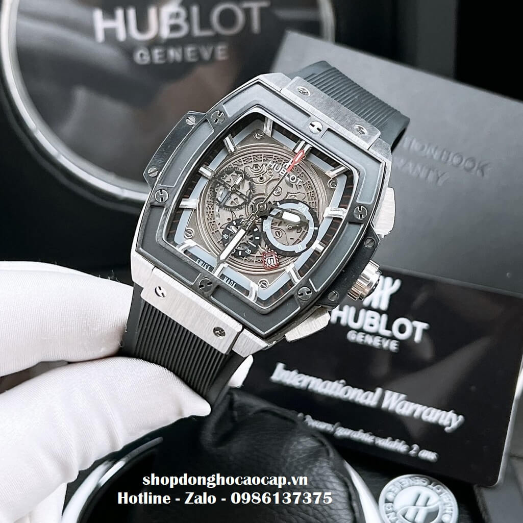 Đồng Hồ Hublot Spirit Of Big Bang Nam Dây Silicon Đen Replica 42mm