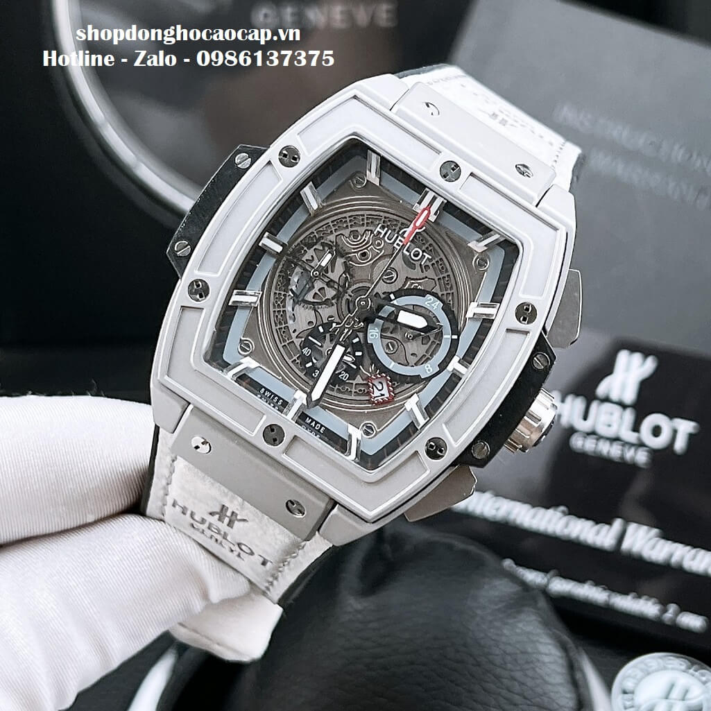 Đồng Hồ Hublot Spirit Of Big Bang Nam Dây Da Xám Replica 42mm