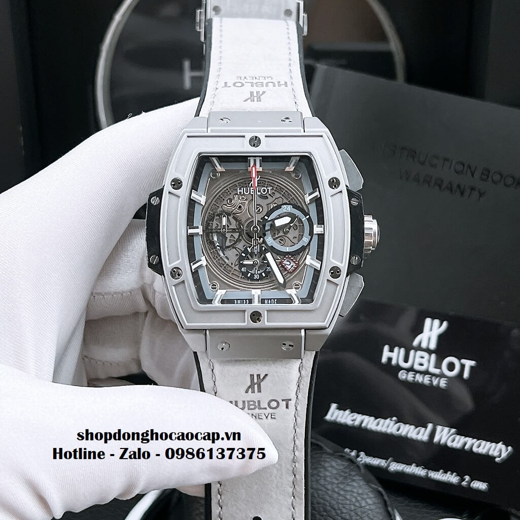 Đồng Hồ Hublot Spirit Of Big Bang Nam Dây Da Xám Replica 42mm