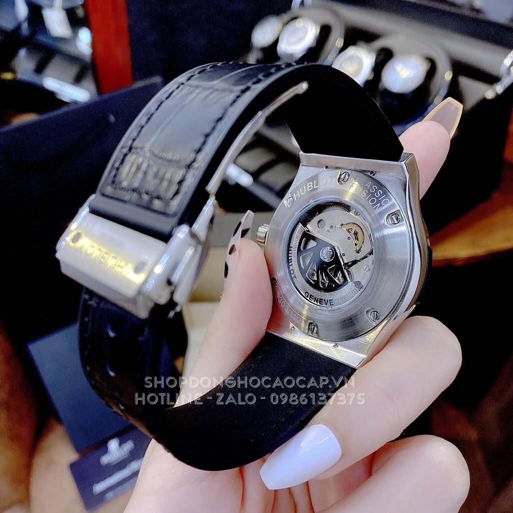 Đồng Hồ Hublot Classic Fusion Automatic Nam Da Silicon Màu Đen 42mm