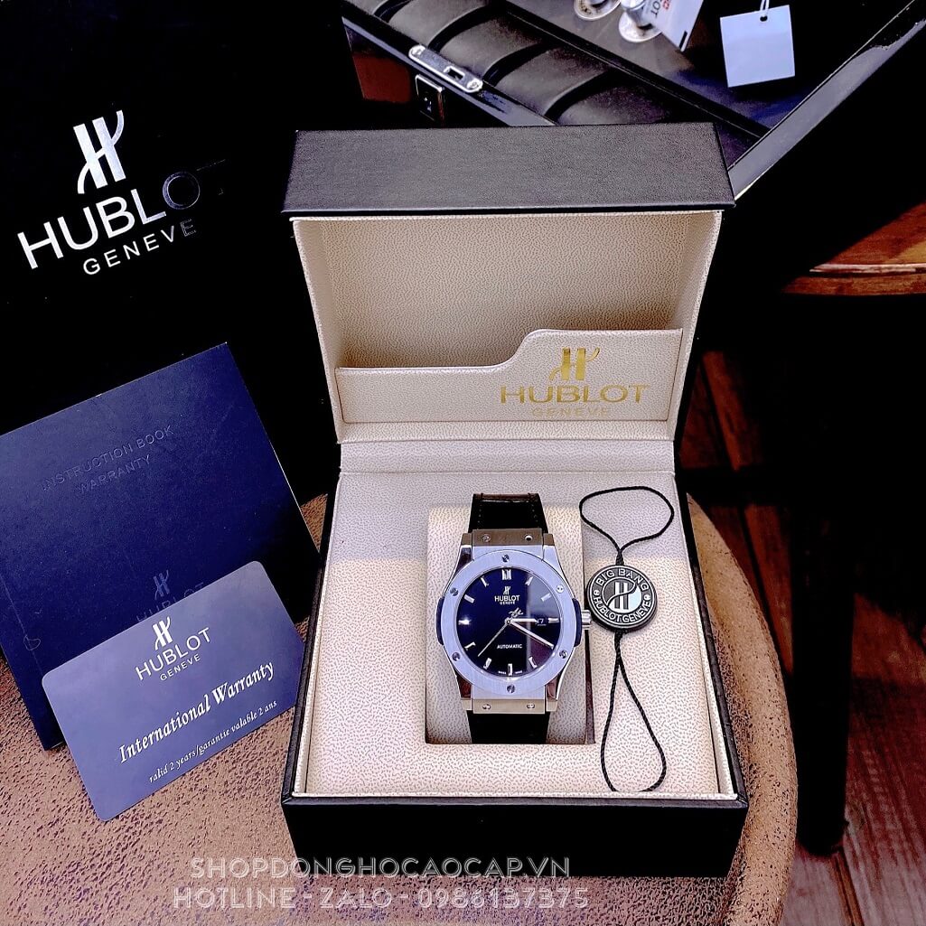 Đồng Hồ Hublot Classic Fusion Automatic Nam Da Silicon Màu Đen 42mm