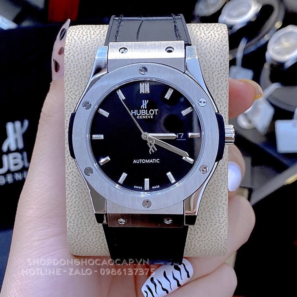 Đồng Hồ Hublot Classic Fusion Automatic Nam Da Silicon Màu Đen 42mm