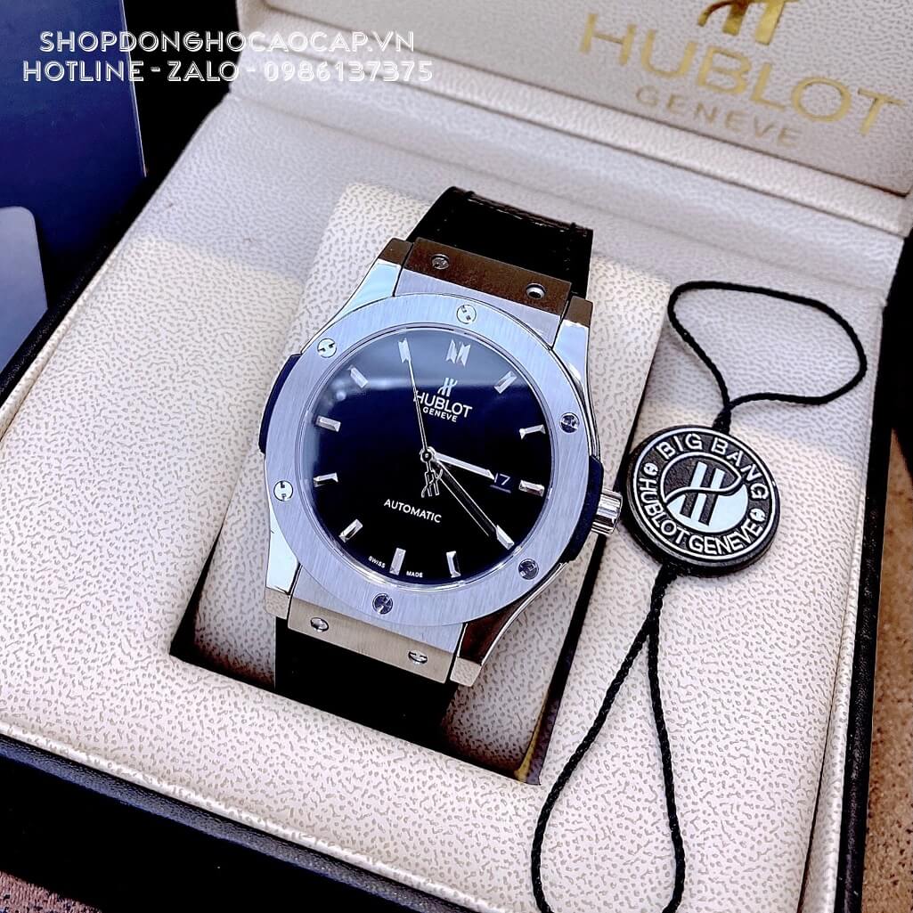 Đồng Hồ Hublot Classic Fusion Automatic Nam Da Silicon Màu Đen 42mm