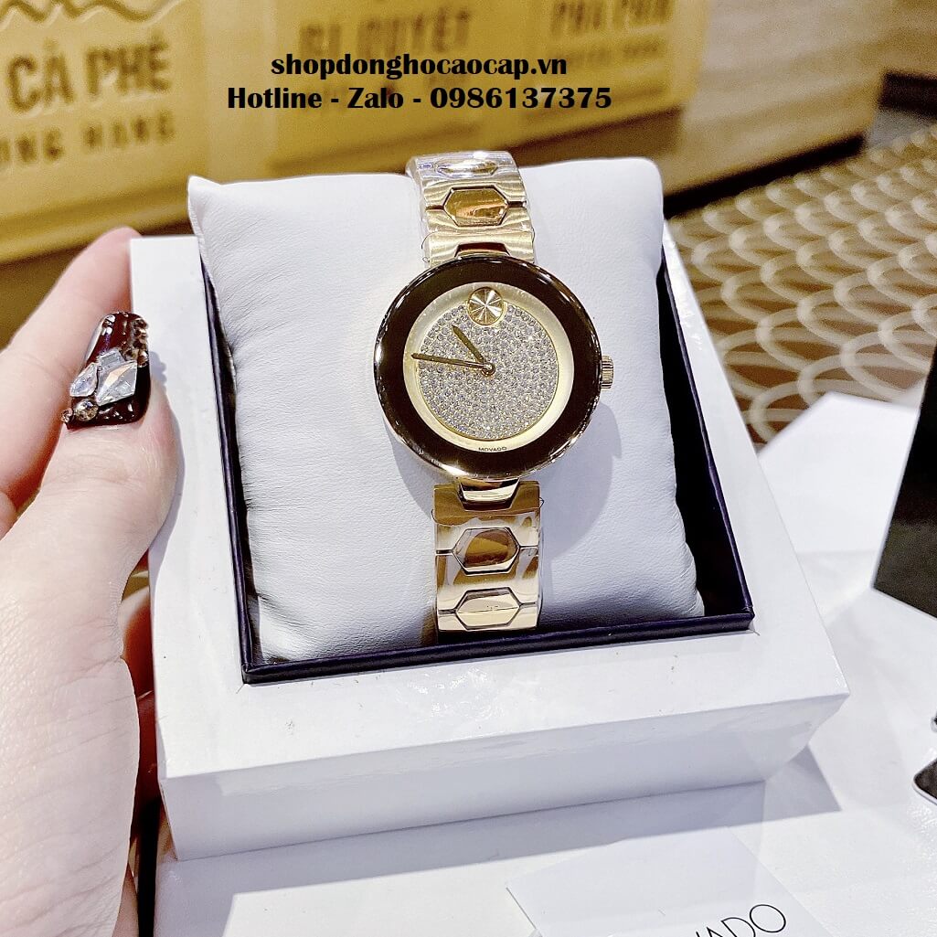 Đồng Hồ Movado Bold Nữ Dây Kim Loại Màu Gold 32mm