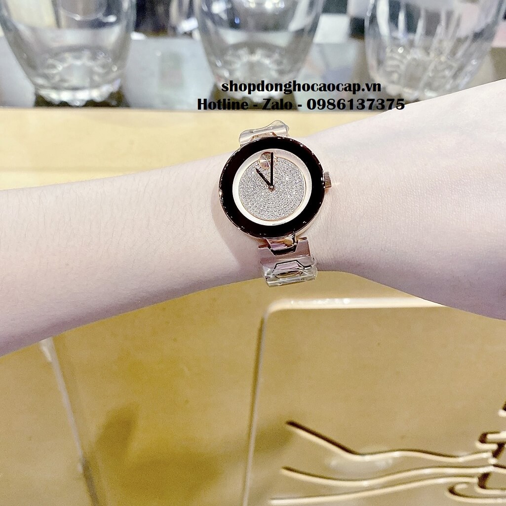 Đồng Hồ Movado Bold Nữ Dây Kim Loại Màu Rose 32mm