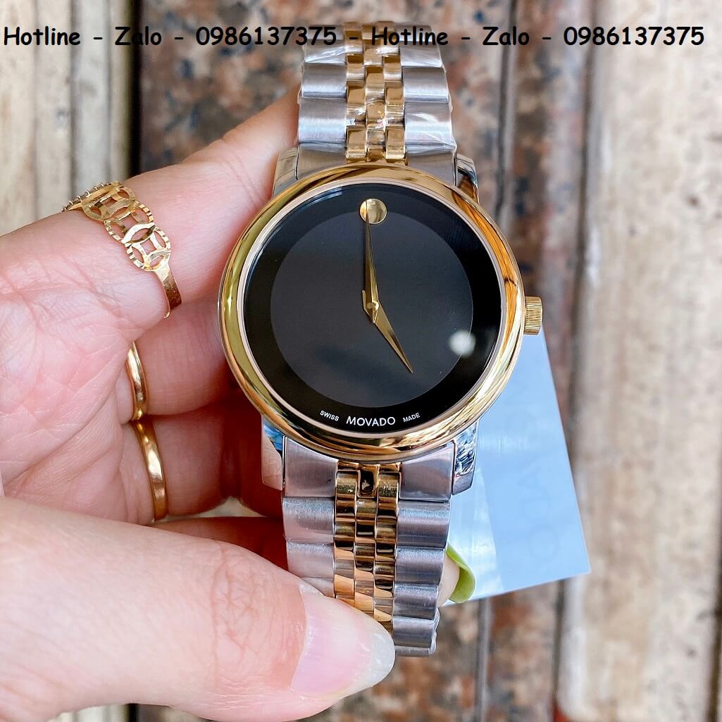 Đồng Hồ Movado Museum Classic Nam Demi Mặt Đen 40mm Thụy Sỹ