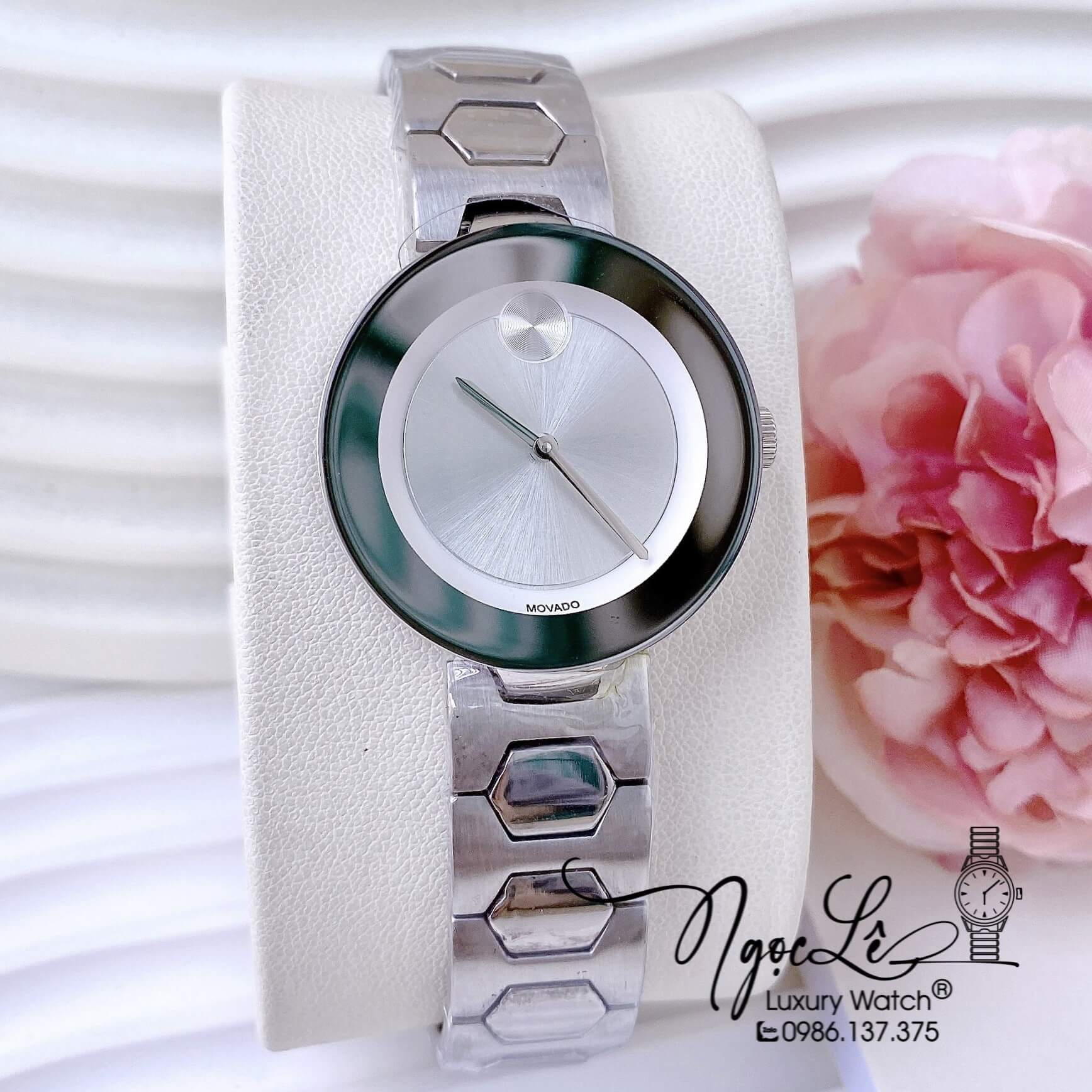 Đồng Hồ Nữ Movado Bold Dây Kim Loại Silver Cao Cấp Size 32mm
