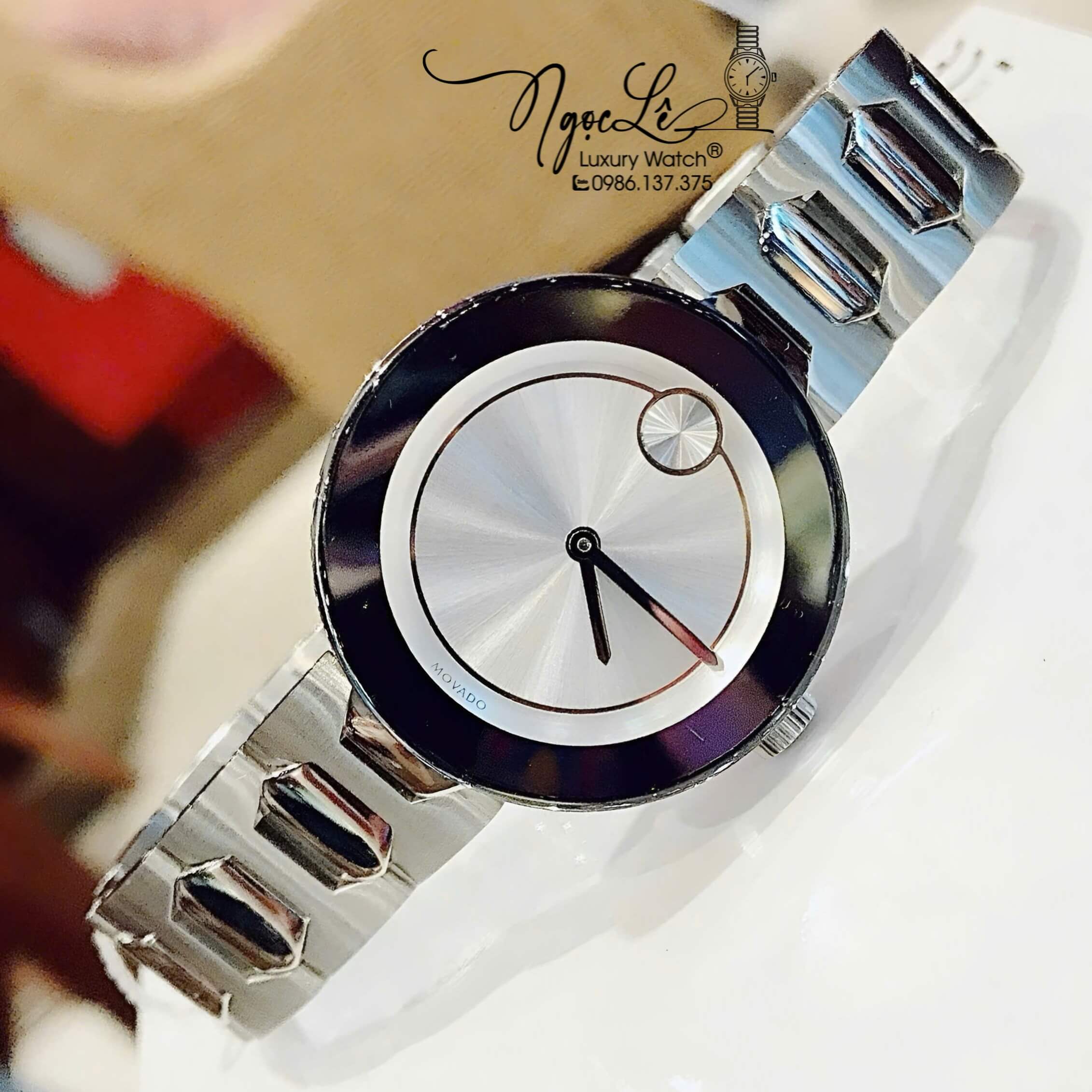 Đồng Hồ Nữ Movado Bold Dây Kim Loại Silver Cao Cấp Size 32mm