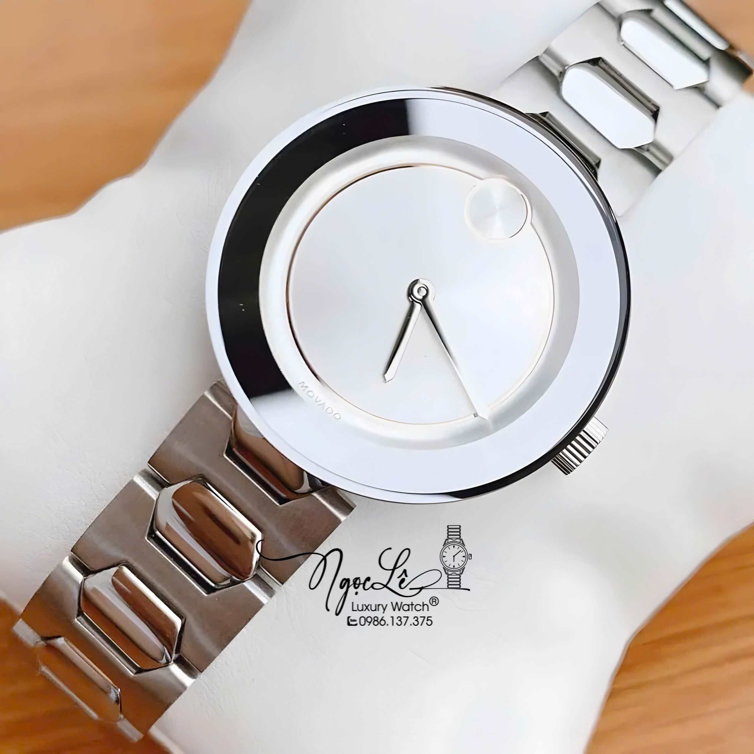 Đồng Hồ Nữ Movado Bold Dây Kim Loại Silver Cao Cấp Size 32mm