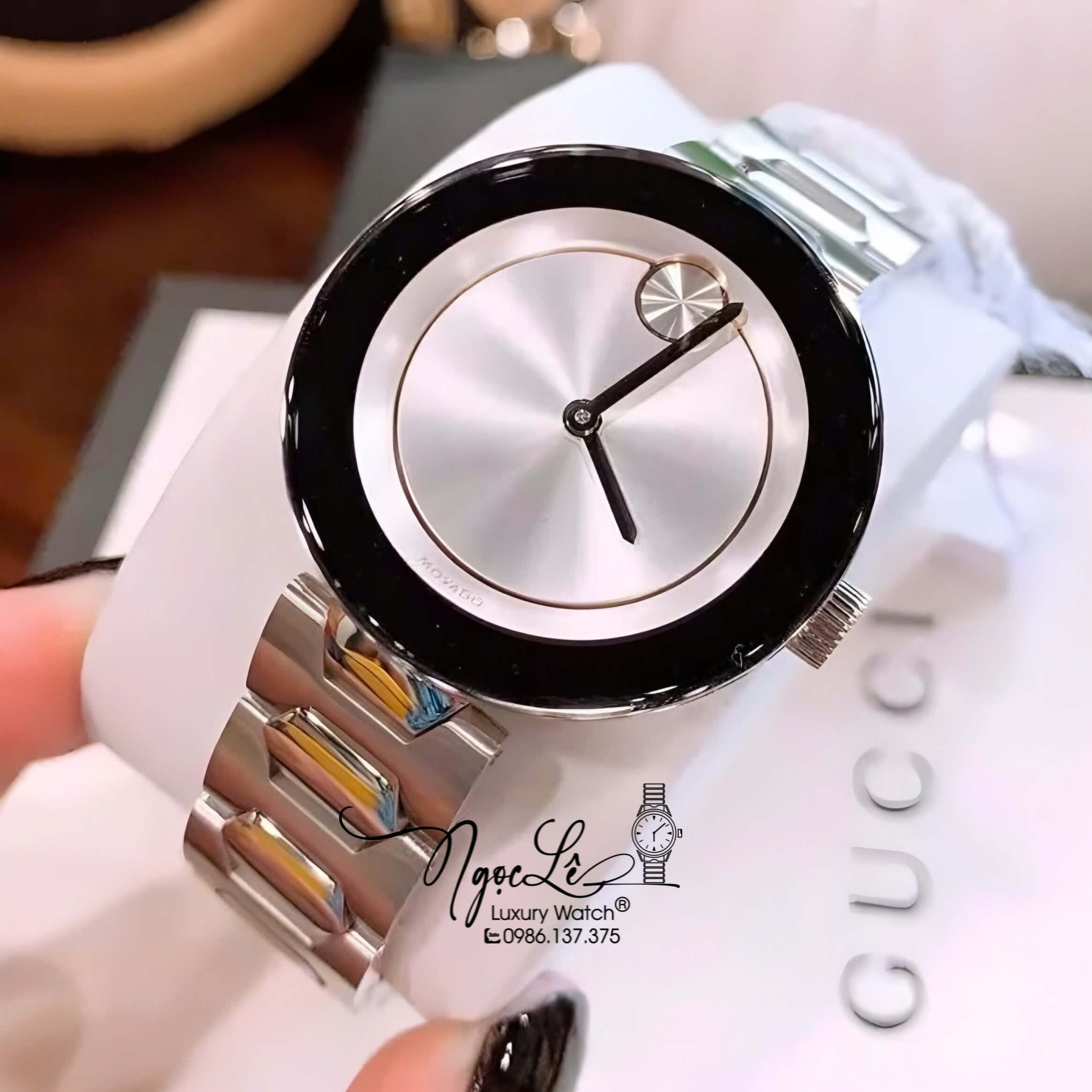 Đồng Hồ Nữ Movado Bold Dây Kim Loại Silver Cao Cấp Size 32mm