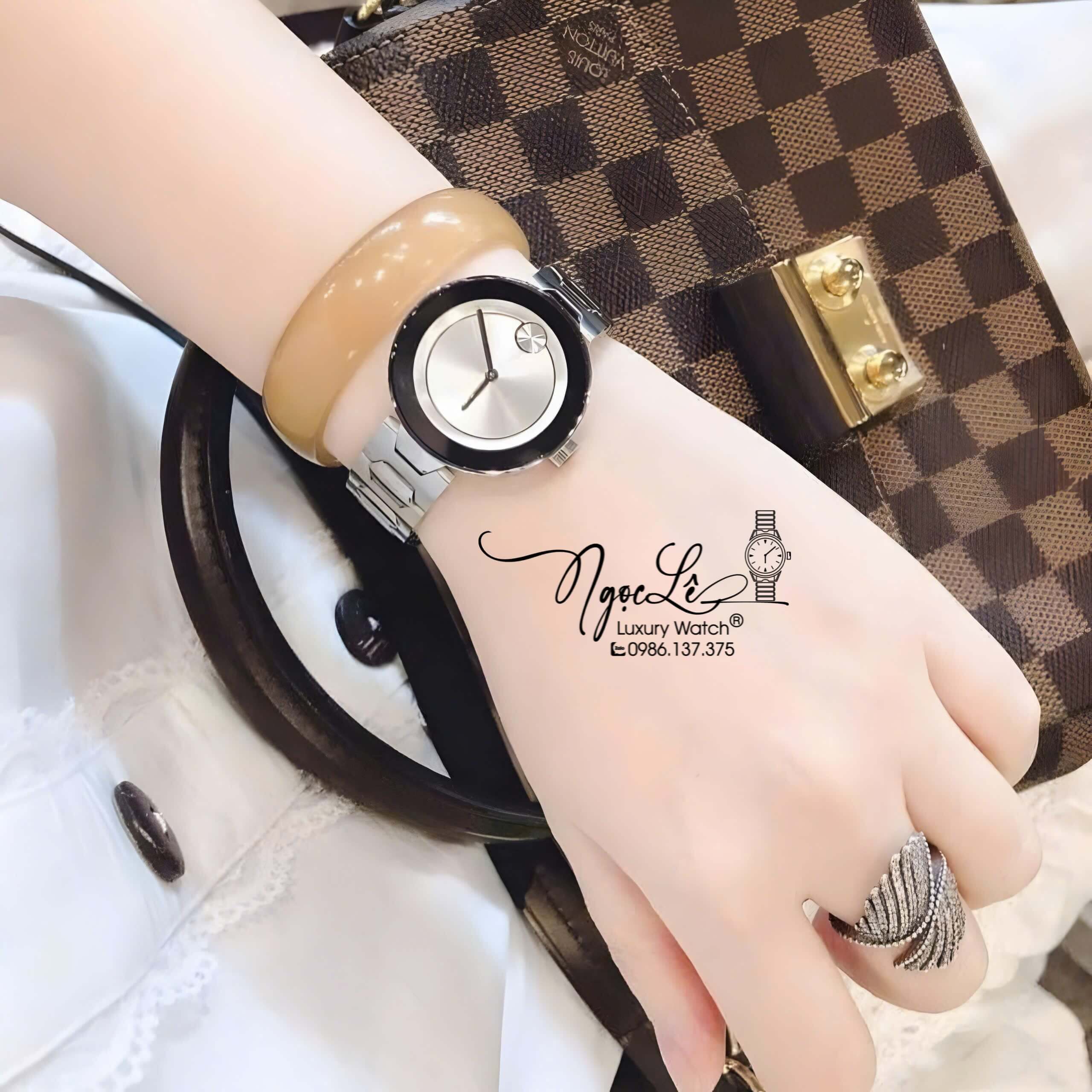 Đồng Hồ Nữ Movado Bold Dây Kim Loại Silver Cao Cấp Size 32mm