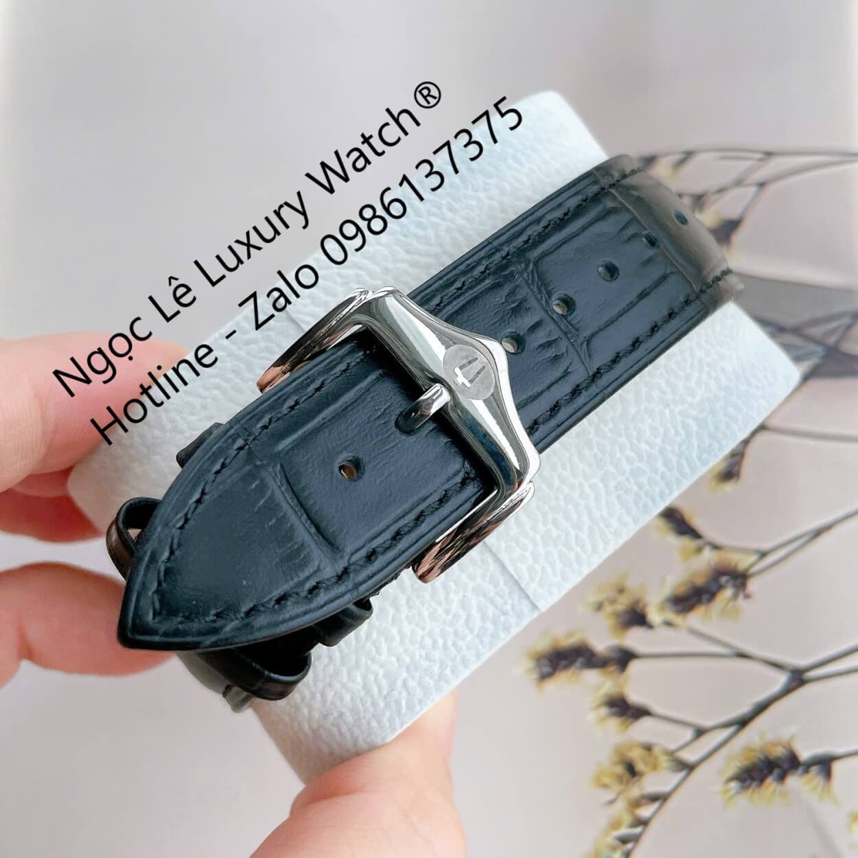 Đồng Hồ Nam Bulova 96A118 Tự Động Dây Da Đen Mặt Trắng Vỏ Silver Size 42mm