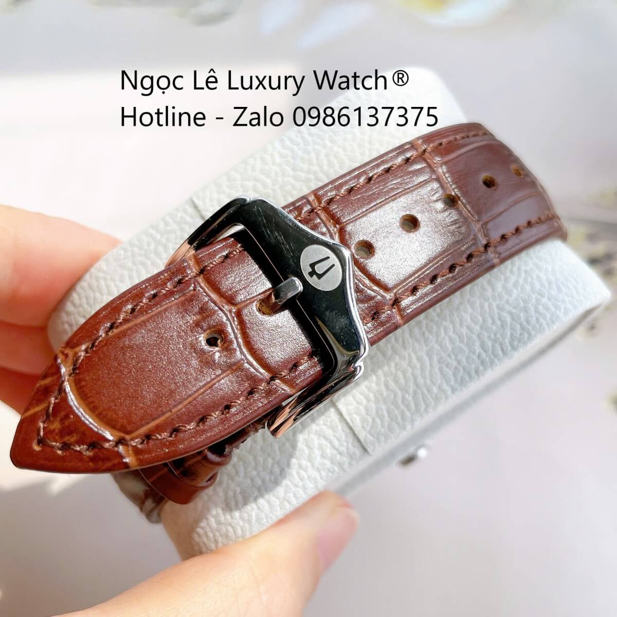 Đồng Hồ Nam Bulova 96A118 Tự Động Dây Da Nâu Mặt Nâu Vỏ Silver Size 42mm