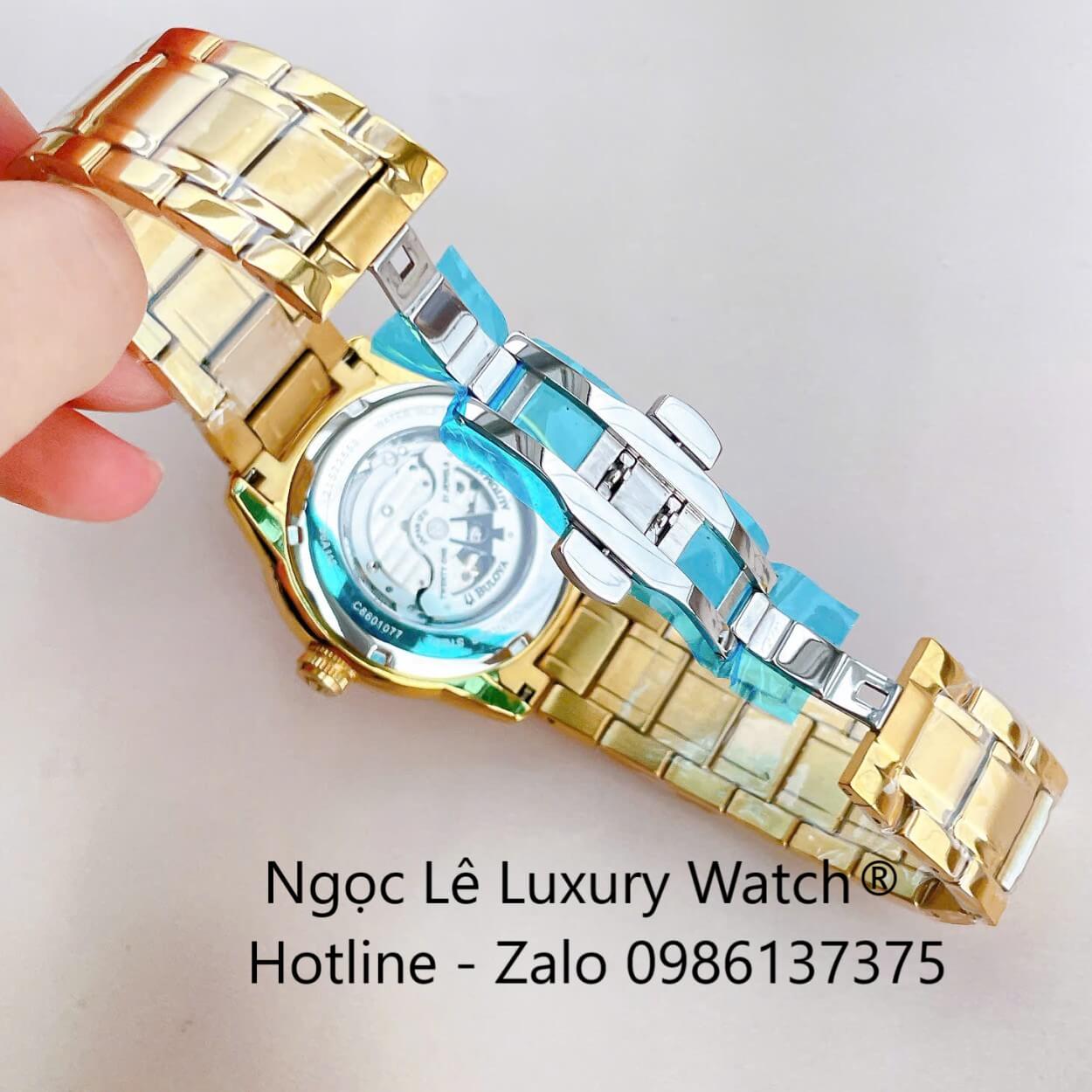 Đồng Hồ Nam Bulova 96A118 Tự Động Dây Kim Loại Vàng Mặt Nâu Size 42mm (Gold)