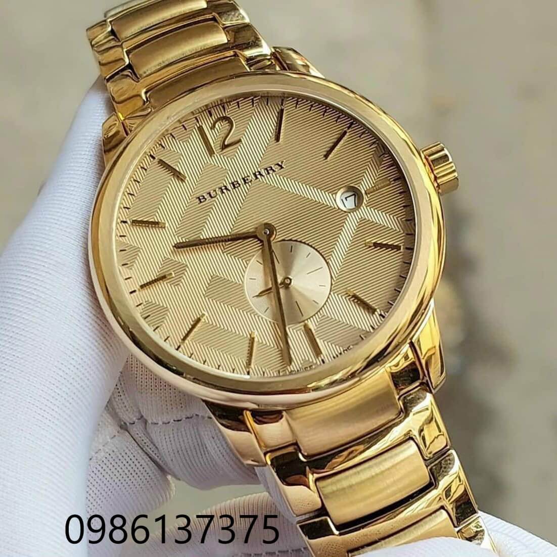 Đồng Hồ Nam Burberry BU10006 Máy Thụy Sĩ Size 40mm - Màu Vàng (Gold)