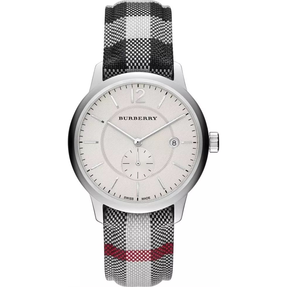Đồng Hồ Nam Burberry The Classic Round Silver - Burberry BU10002 Dây Da Size 40mm