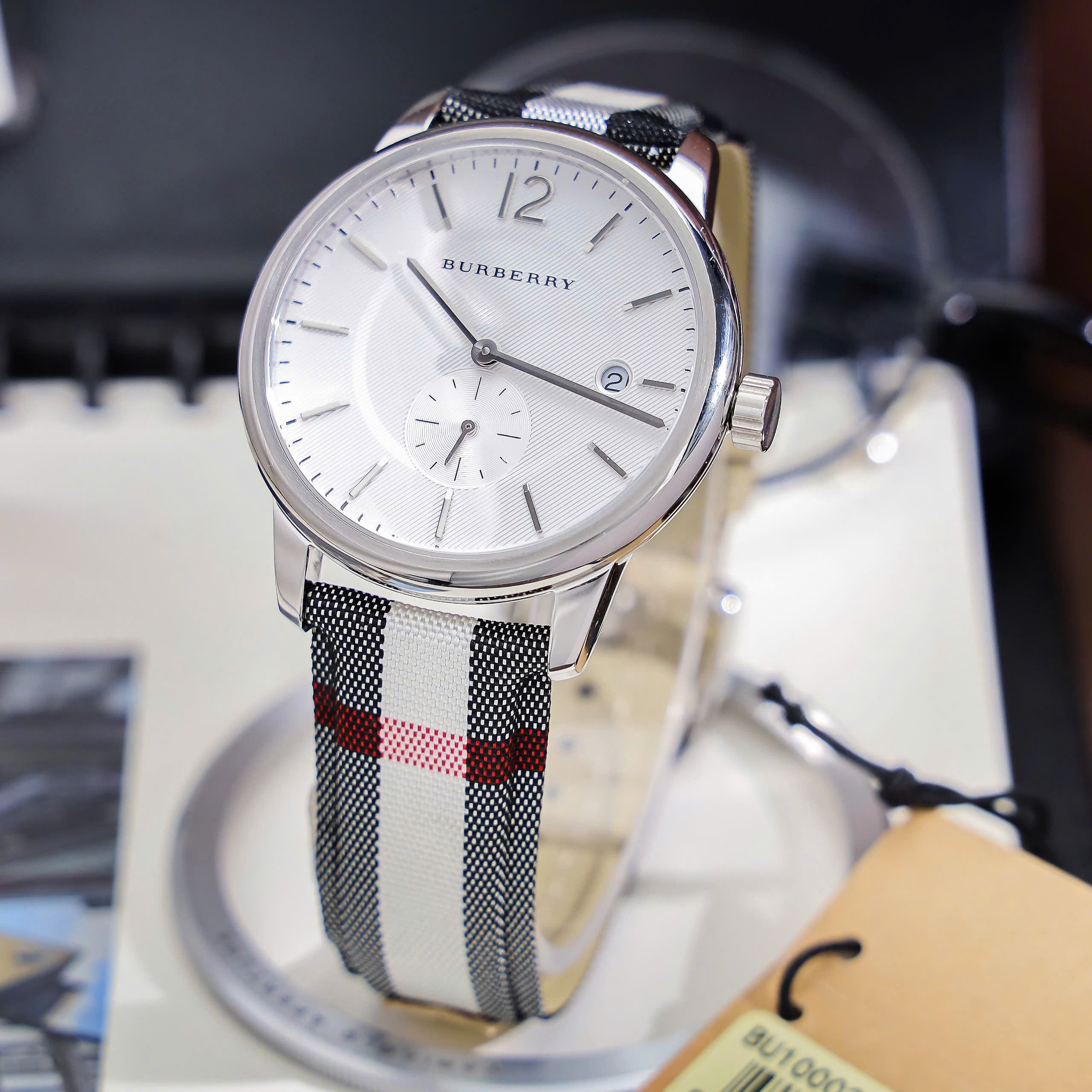 Đồng Hồ Nam Burberry The Classic Round Silver - Burberry BU10002 Dây Da Size 40mm