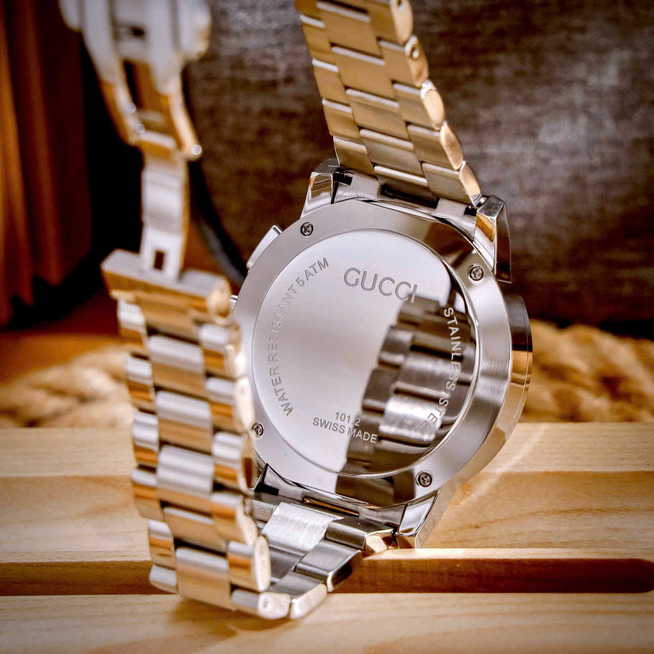 Đồng Hồ Nam Gucci G-Chrono Dây Bạc Mặt Đen Size 44mm - Gucci YA101331