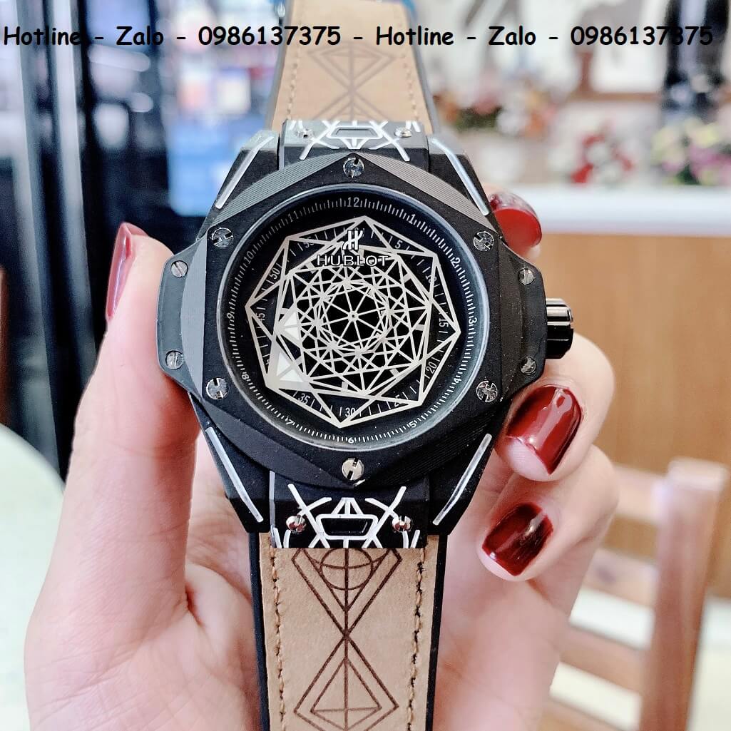 Đồng Hồ Hublot Big Bang Sang Bleu Automatic Nam Silicon Nâu