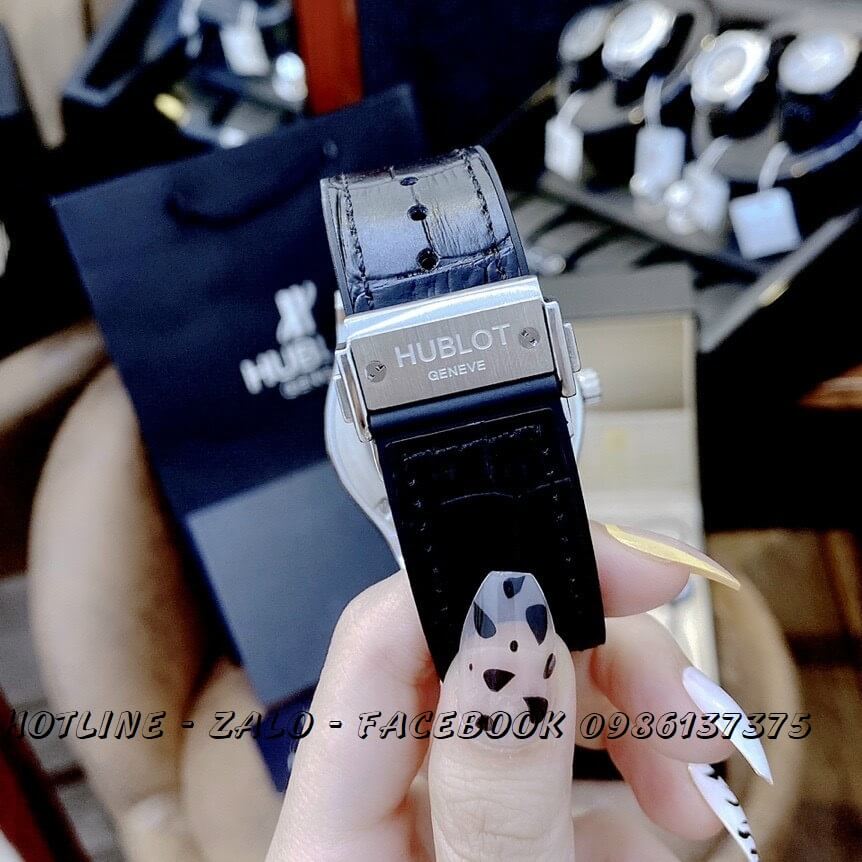 Đồng Hồ Nam Hublot Automatic Dây Da Silicon Đen 42mm