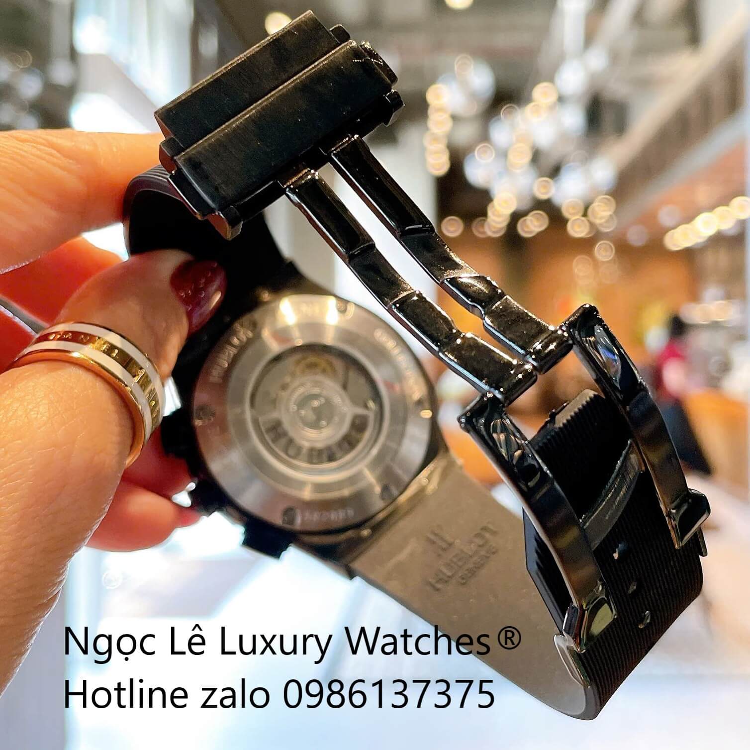 Đồng Hồ Nam Hublot Classic Fusion Automatic Dây Cao Su Đen 5 Kim Vỏ Đen Size 42mm