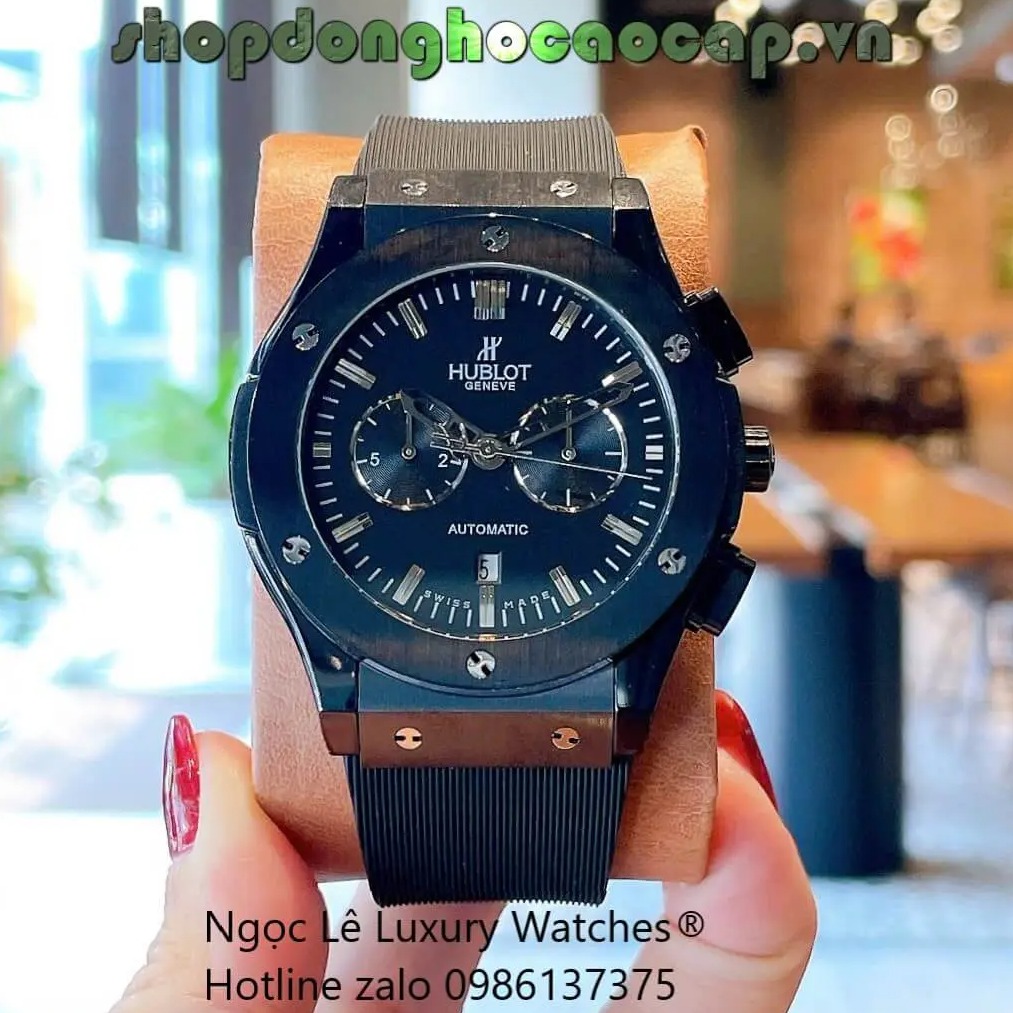Đồng Hồ Nam Hublot Classic Fusion Automatic Dây Cao Su Đen 5 Kim Vỏ Đen Size 42mm