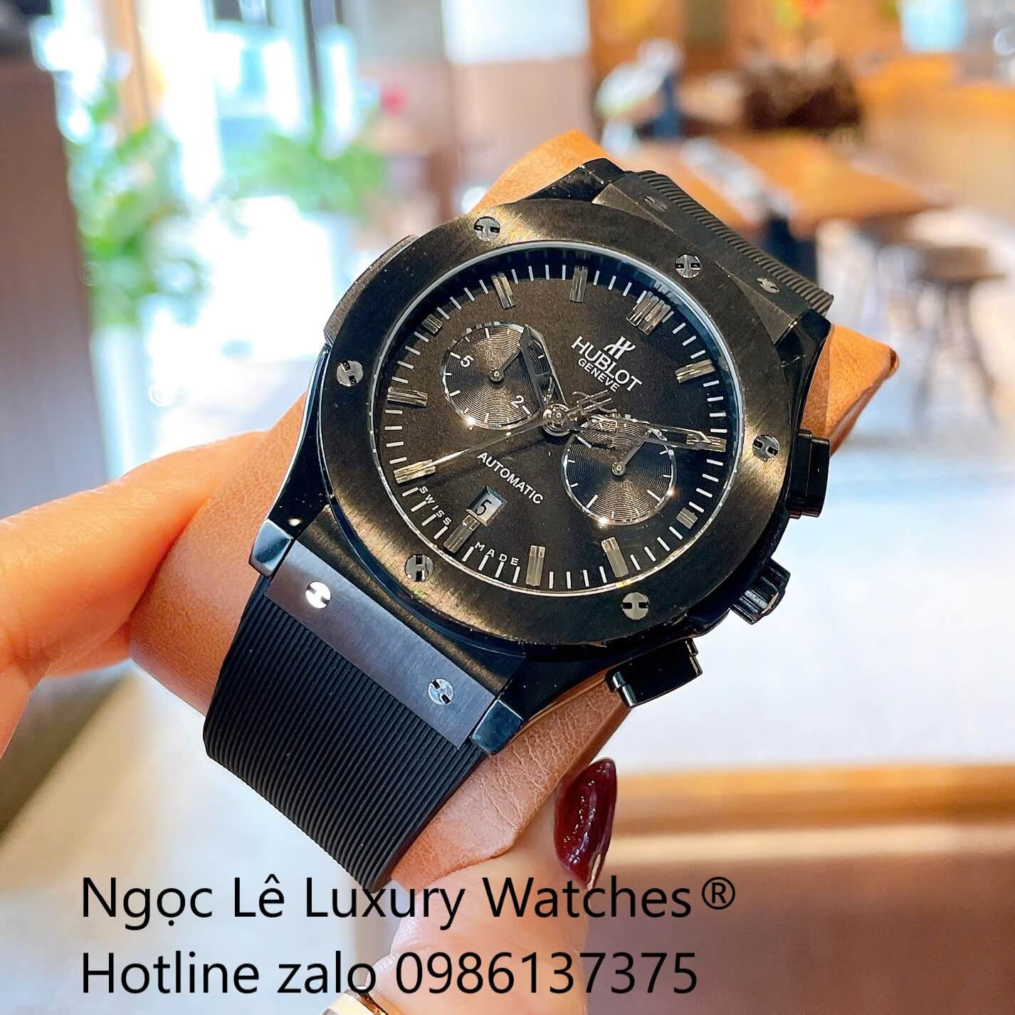 Đồng Hồ Nam Hublot Classic Fusion Automatic Dây Cao Su Đen 5 Kim Vỏ Đen Size 42mm
